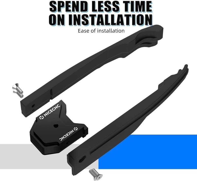 NICECNC Black Chain Protector Slider Guide Swingarm Auminum Compatible with Yamaha Raptor 7002006 2007 2008 2013-2026, RAPTOR 700 50TH ANNIVERSARY 2006, RAPTOR 700R CALIF 2024,See Fitments - Image 4